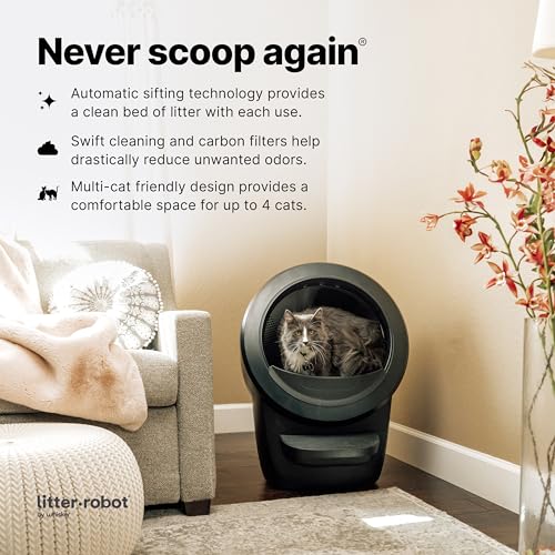 image for Litter-Robot 4 Complete Bundle by Whisker (Black) - Automatic, Self-Cl