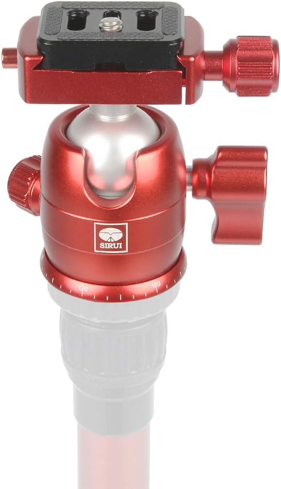 Amаzіng 🔥 Sirui B-00 Aluminum Mini Ball Head with TY-C10 Plate, 11 lb Capacity, Red