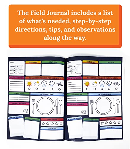 Carson Dellosa Explore Galore: 50 States Wipe Clean Activity Book, Dry Erase Workbook With Kids Travel Activities, Puzzles, I Spy Games, US Map, Stickers, Flash Cards, and Field Journal, Ages 7 and Up - Image 4