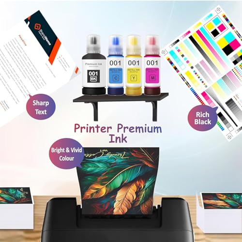 Image of 001 Ink Compatible with Epson L3110, L3150, L3152, L3156, L3210, L3211, L3215, L3216, L3250, L3252, L4260, L5190, L1110, L4150, L6170, L4160 Printer (001 Black Ink 1 pcs)