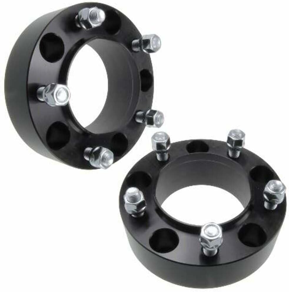 2" 5x150 Hubcentric Wheel Spacers - Space Out Wheels for Increased Clearance - 2 Inch (50mm), 5x150, 110mm Hub, 14x1.5 Studs - Pair of 2 - Black