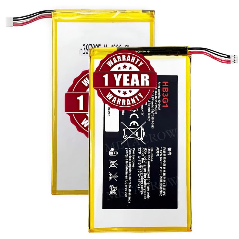 Image of Original HB3G1 Battery Compatible with Huawei MediaPad 7 Lite (S7-303, S7-303u, S7-931, S7-931U, S7-931W) - (4100mAh) - 1 Year Warranty BC45