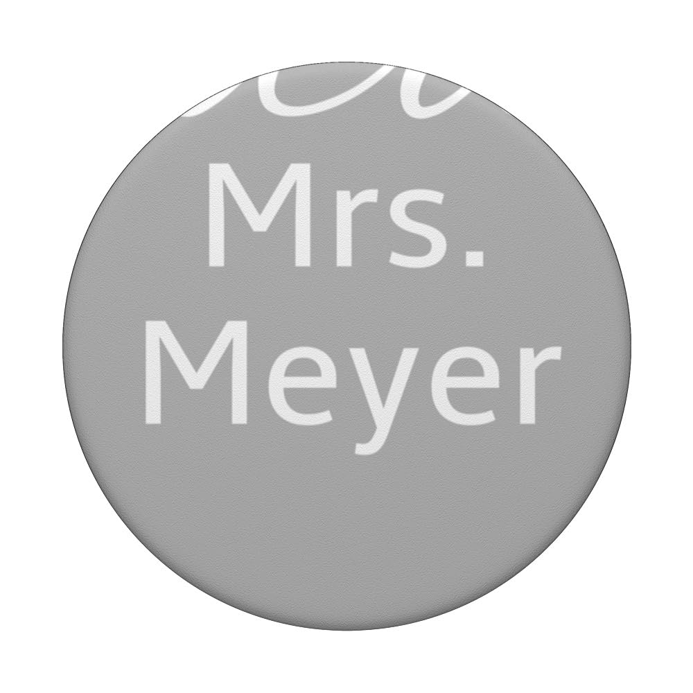 Mrs. MEYER personalized engagment announcment PopSockets Swappable PopGrip, Black - Image 3