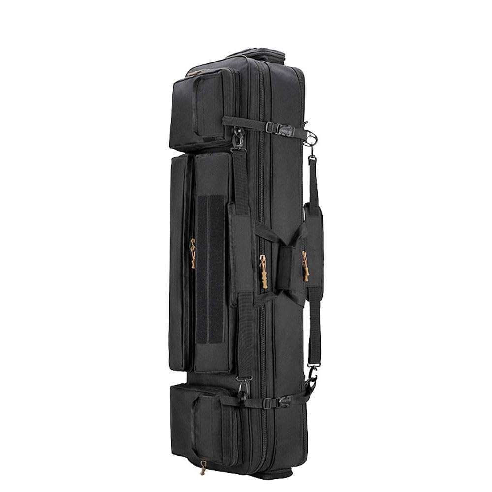Fucile Borsa Tattica, Borsa Porta Armi Poligono, Custodia Morbida Fodero Porta Fucili Imbottito, Zaino Fucile Caccia, Canna da Pesca Borsa, Borsa Tattica Militare Black,120cm