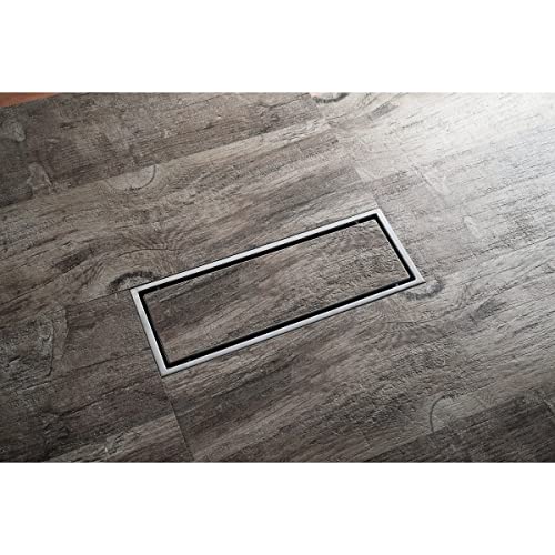 Brushed Nickel 12 Inch Stainless Material Shower Drain With Abs Base 11.8 X 4.4 Off/White Stainless Steel Nickel Finish #TOP2