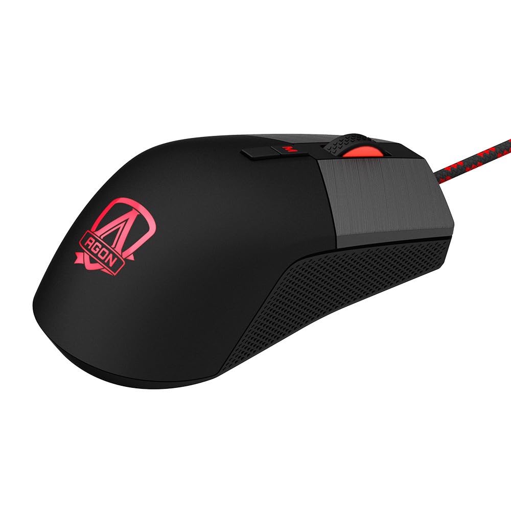 Agon by AOC AGM700 Gaming Maus - 16.000 DPI - Omron Switches - RGB-Effekte - Einstellbare DPI - Verstellbares Gewicht