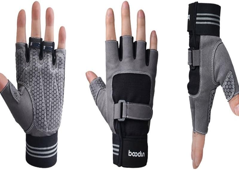 Fitness Sports Equipment Anti-Slip Exercise Weightlifting Half Finger Nylon Gloves