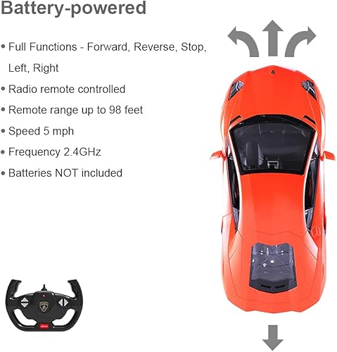 Vista 16 de RASTAR Coche RC Lamborghini Sián FKP 37 1/14 Coche De Control Remoto, Lamborghini RC Juguete para Niños - ROJO