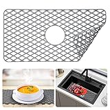 Mudocp Silicone Sink Protectors for Kitchen Sink 24.72"x12.8", Sink Mat for Bottom of Stainless Stee
