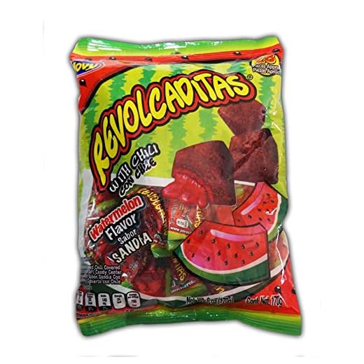 Jovy Revolcaditas Chili Watermelon Candy - Irresistible Sweet Heat in Every Bite! (6oz)