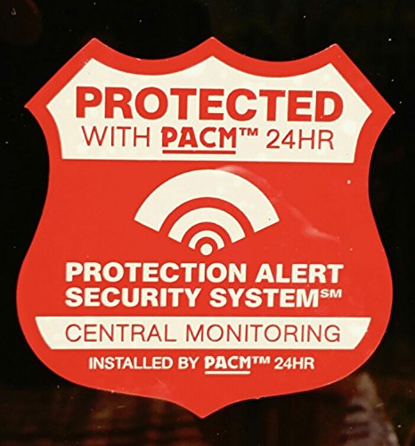 21 Home Burglar Alarm Security System Static Cling Stickers