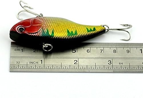 Miniatura 6 de 4PCS Sinking Rattling Wiggler VIB Lipless Crankbaits Hard Fishing Señuelos Wobbler para lubina y trucha 7.5cm2.95"0.51 oz