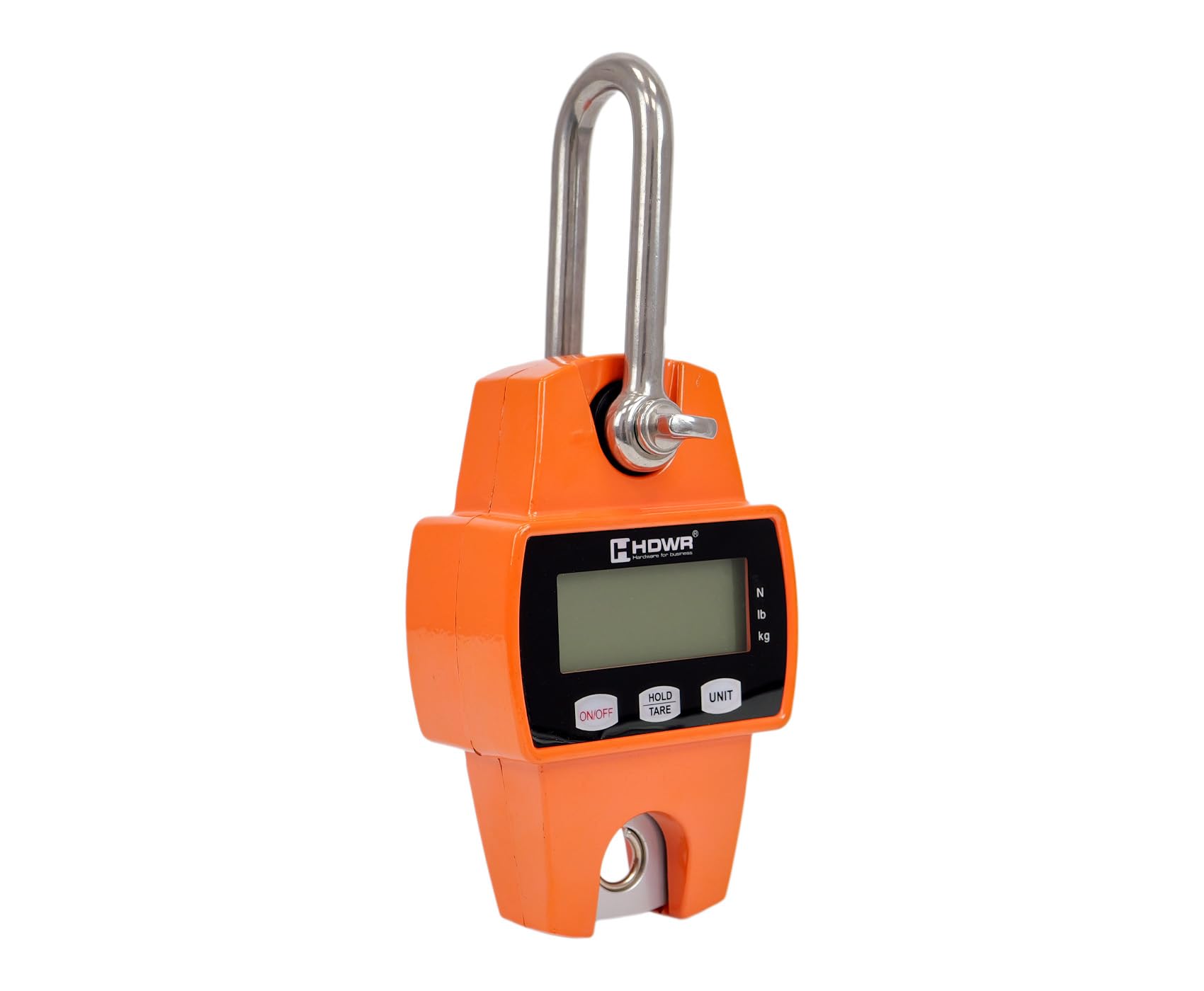 HDWR wagPRO-H300 Hakenwaage 300 kg, Hängewaage mit Tara, digital | Genauigkeit 50 g, Tara, 3x AA-Batterien, bis 150 Stunden Betrieb, Digitalanzeige