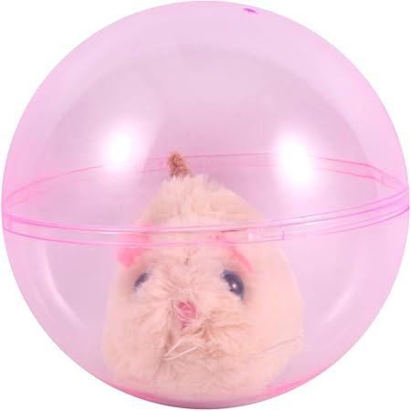 Amazon Toyvian 実行中のハムスターのおもちゃ猫のボールのおもちゃプラスチック製の透明なボールでぬいぐるみのハムスター転がっ ている赤ちゃん用のローリングマウスボール 黄色 おもちゃ おもちゃ
