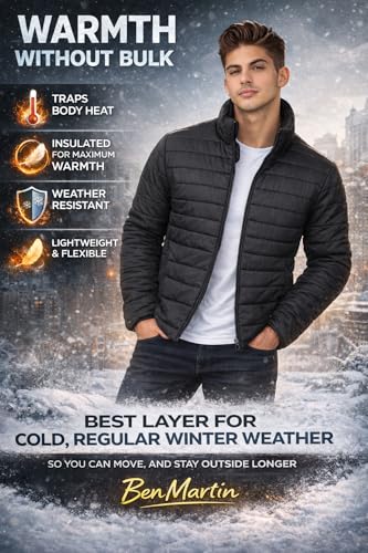 Ben Martin Men's Black Quilted Winter Jacket - Image 6
