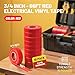 RED WOLF Red Electrical Tape 3/4 Inch x 66 Ft Industrial Grade UL/CSA Listed 7 Mil Thick Flame Retardant High Temp Waterproof Electrical PVC Tape Electric Super Vinyl Rated 600V 10 Pack