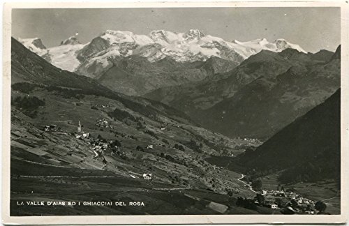 1947 Aosta Valle D'Aias Ghiacciai Rosa monti cime innevate Arnaz FP B/N VG Cartolina Postale
