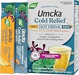 Nature's Way Umcka ColdCare Day + Night Shortens Duration Reduces Severity Soothing Hot Drink Mixes, Lemon-Citrus + Honey-Lemon Flavored, 12 packets (8 Day, 4 Night)