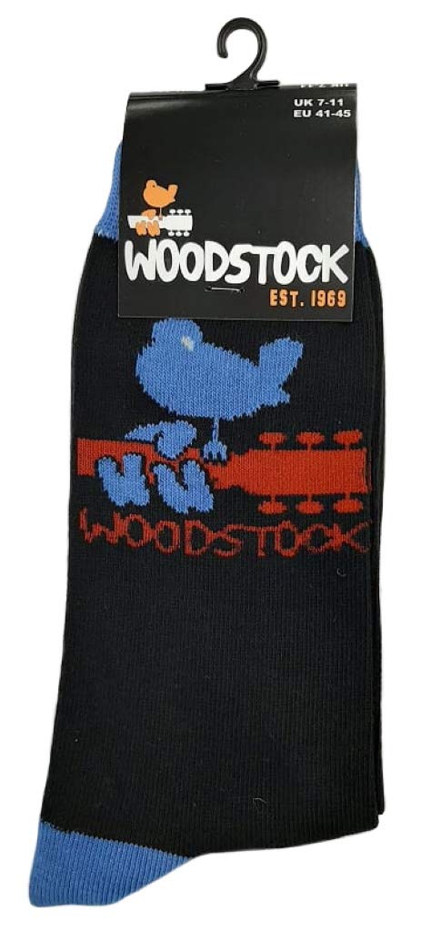Woodstock Logo Black Socks One Size UK 7-11 OFFICIAL