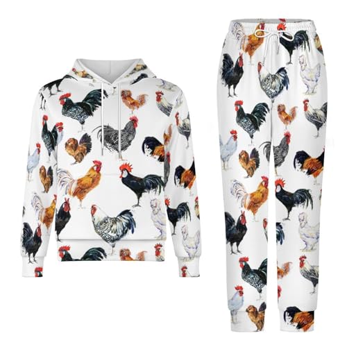 Sweatsuit Set Track Suits Hoodie Sweatshirts Wide Leg Sweatpants with Pockets