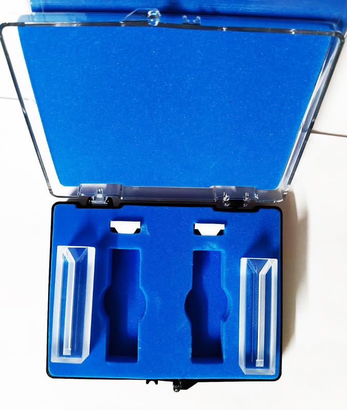 Q-254 Micro Quartz Cuvette Spectrometer with Frosted White Wall with Lid Volume-1ml, Path Length:10 mm. (1 Pair - 2 Pcs in one Box)-picture-10
