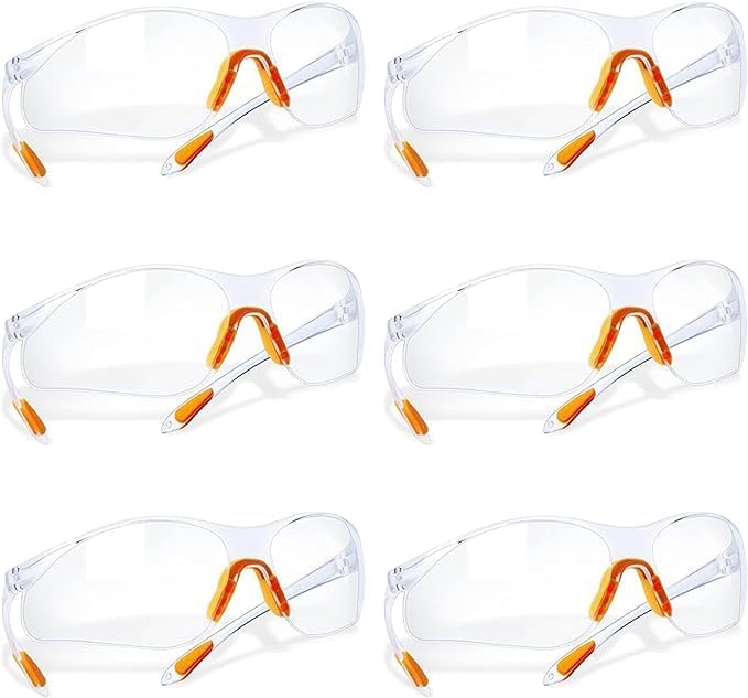 Pack Of 6 Safety Goggles Eyewear Anti Scratch Spectacles Safety Specs Clear Eye Protection - View #7