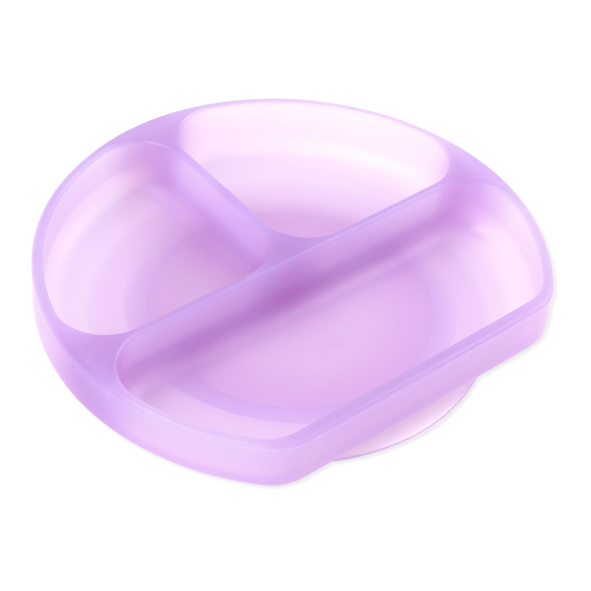 Bumkins - Silicone Suction Cup Dish (3 Compartments) - Jelly Purple, Grip Dish