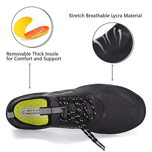 Image of WateLves Water Shoes Mens Womens Barefoot Beach Swim Shoes Quick-Dry Aqua Socks Pool Shoes for Surf Yoga Water Aerobics