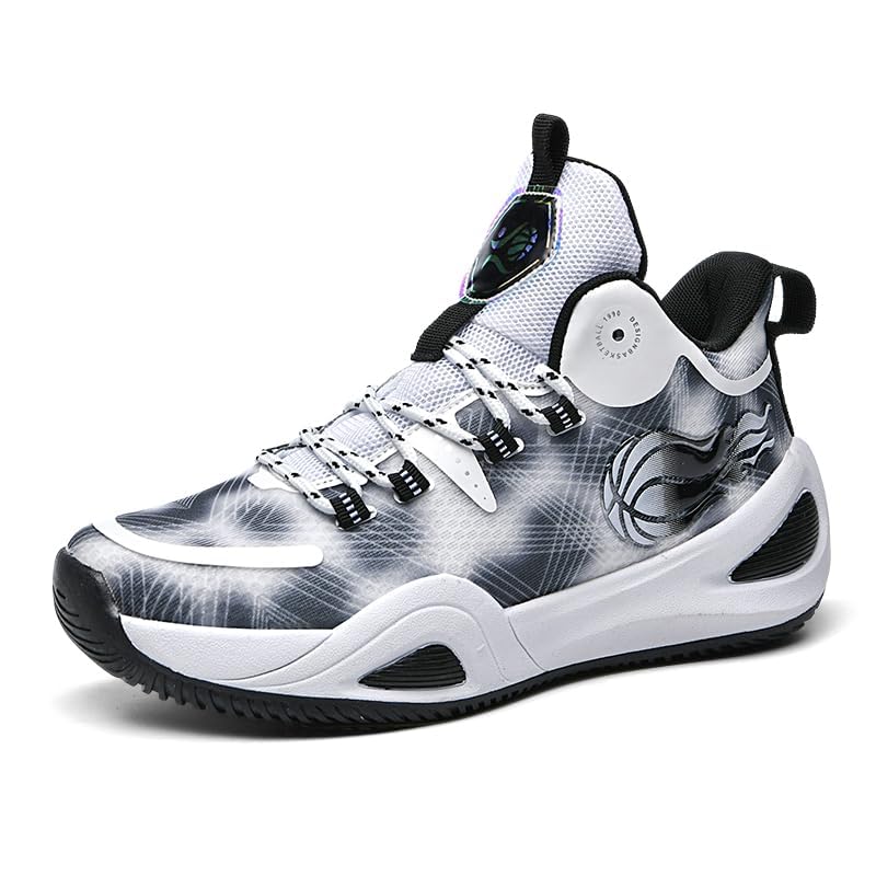 Image of Men's Basketball Shoes Fashionable Breathable Anti Slip Sports Shoes Outdoor Running Fitness Training Shoes
