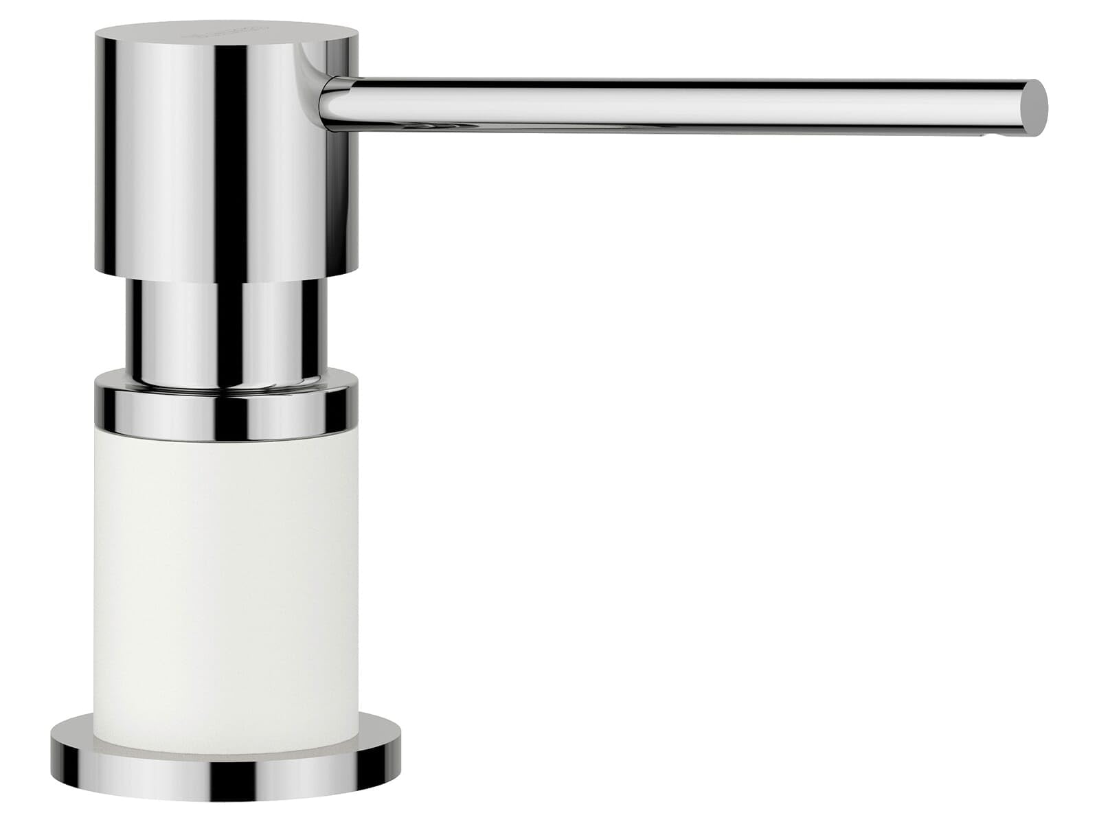 BLANCO 525814 Lato Dishwashing Liquid Dispenser Lato-white/chrome-525814, Silgranite White/Chrome, 314 mm
