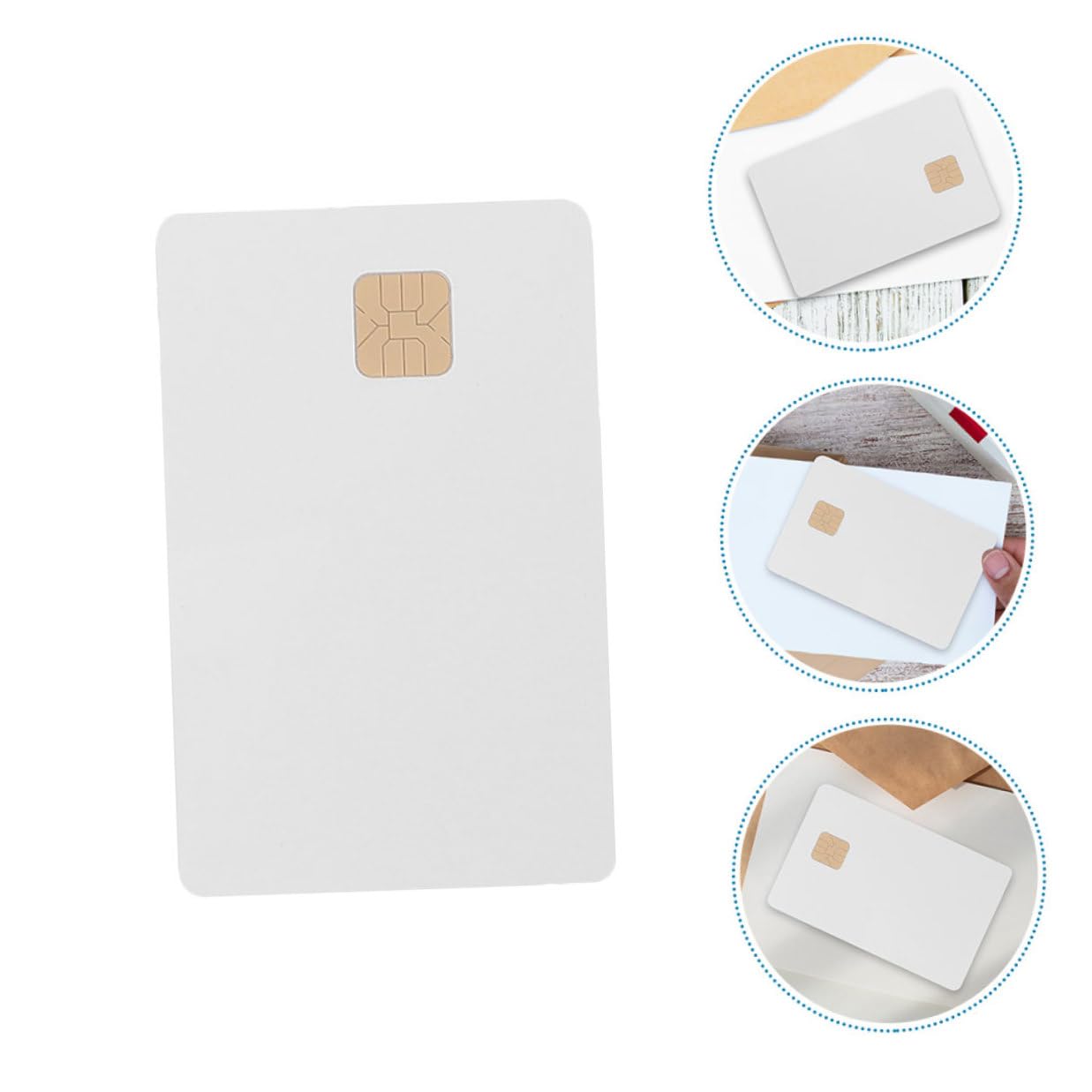 Alipis 12pcs White At24c02 Ic PVC Cards with 2k Memory Chip for Access Control and Attendance Systems Compatible with Door Entry Security