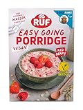 RUF Veganes Porridge Red Berry Oats, Haferbrei mit Erdbeeren & Himbeeren, einfache Zubereitung, Oatmeal im praktischen Portionsbeutel, 1 x 60 g