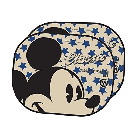 Par parasol plegable la ventana lateral del coche Sombrilla automático estática Cling Protector para sol uso fácil,Disney Mickey Mouse