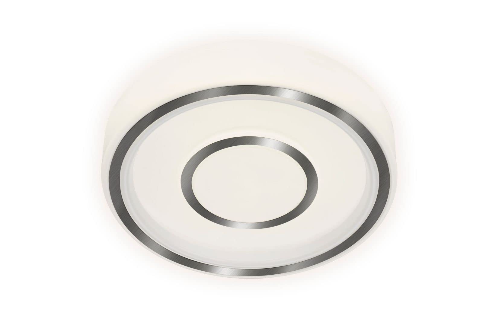Plafonnier LED aluminium Ø280 mm blanc neutre effet backlight