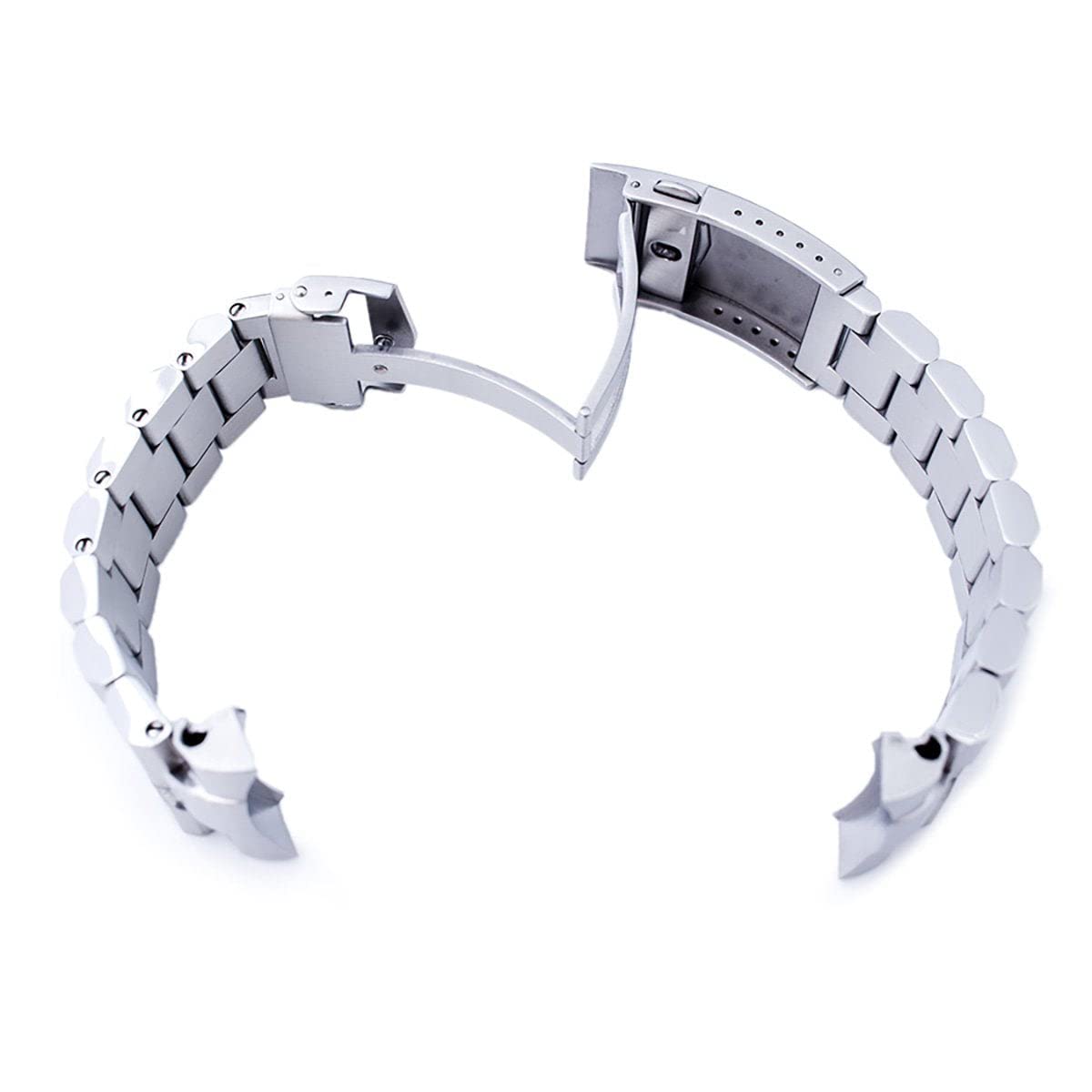MiLTAT Bracelet de montre 22 mm Hexad en métal compatible avec Seiko 5 42,5 mm SRPD77