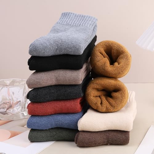Winter Thicken Plush Warm Middle Tube Socks - Simple Casual Solid Color Floor Socks for women - Breathable, Anti-odor4