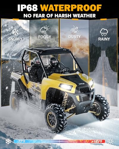 Image of Auxbeam Q26 Series 9005 and H11 Fog Lights White Powersport Lights 40000LM | 600% brightness, small size, quick installation, all in one metal, built in fan, cordless, plug and play, 6500k white