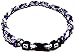 Sport Ropes 3 Rope Titanium Necklace (Purple/Black/White, 18")