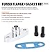 RICEFINE PTNHZ Racing 10AN Fitting T3 T4 Turbo Oil Drain Outlet Flange Gasket Adapter Kit