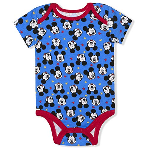 Disney-Mickey-Mouse-Boys-5-Pack-Bodysuits-for-Newborn-and-Infant--BlueRedWhiteGrey