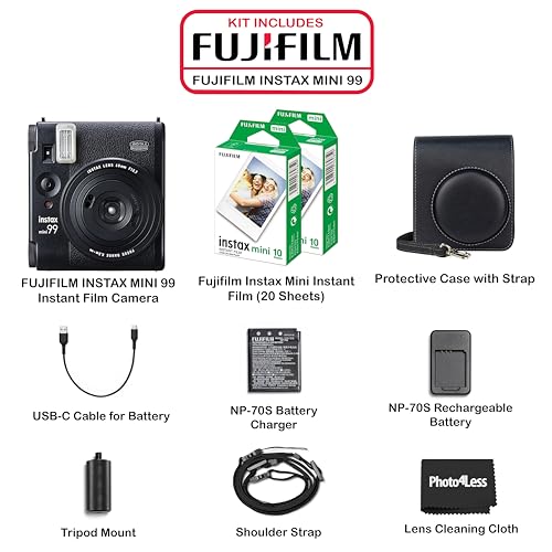 Fujifilm Instax Mini 99 Instant Film Camera Bundle with Fujifilm Instax Mini Instant Film (20 Sheets) with Accessories Including Protective Carrying Case Value Bundle - image 2