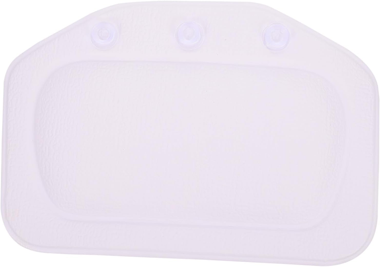 Cabilock Bath Pillow for Bathtub Head Rest, PVC Foam Tub Accessory with Textured White Cover, Neck Support for Spa and Bathroom Relaxation