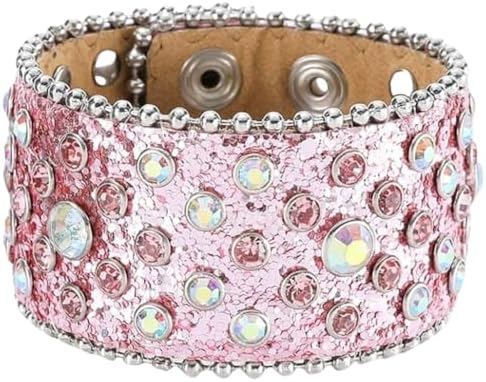 Amazon | YWMAN Y2k ラインストーンスタッズカフブレスレット