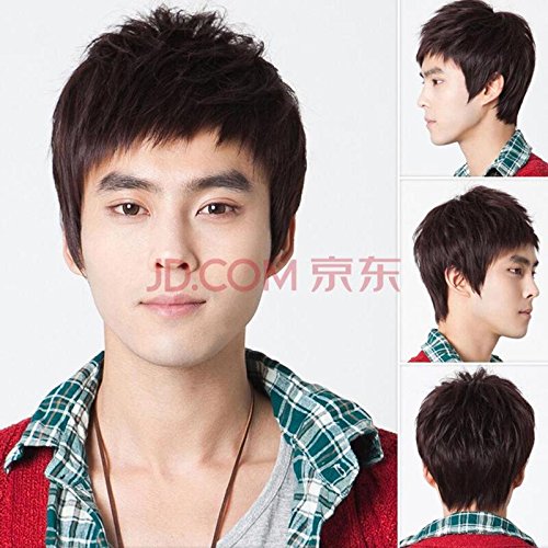 Korean male short hair wig handsome man wig of real hair