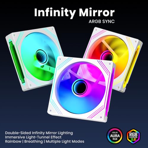 Image of Prism14 140mm ARGB PC Case Fans(White Reverse 1 Pack)