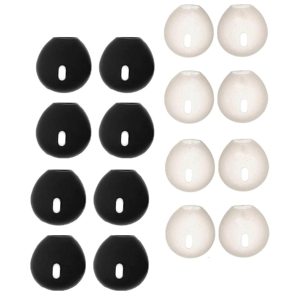 BNF®Earplugs, 4 Pairs Black Color and 4 Pairs Gray Color Bluetooth Earphone Earplug Silicone Replacement Ear Buds Tips for iPod| Cell Phone Accessories | Headsets-image-13