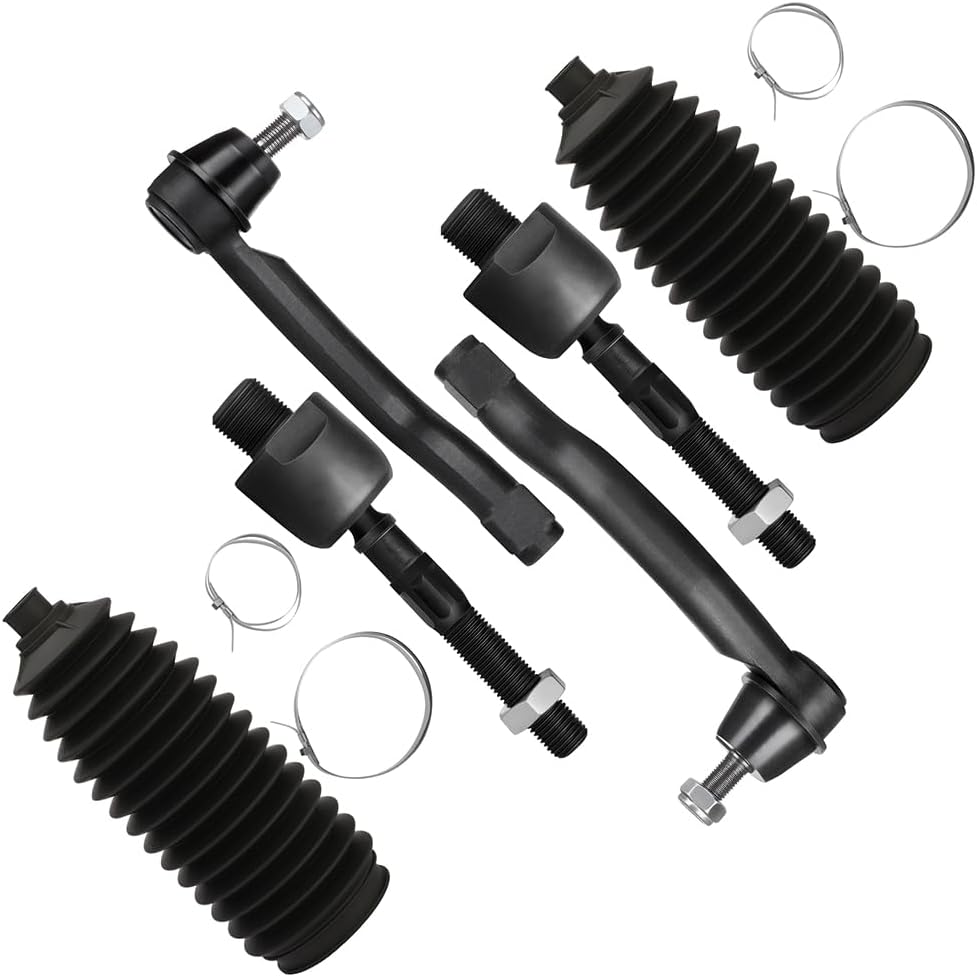 6pcs Set Front Suspension Kit Inner Outer Tie Rod End Steering Rack Boot Replacement For 2008-2012 For Honda For Accord