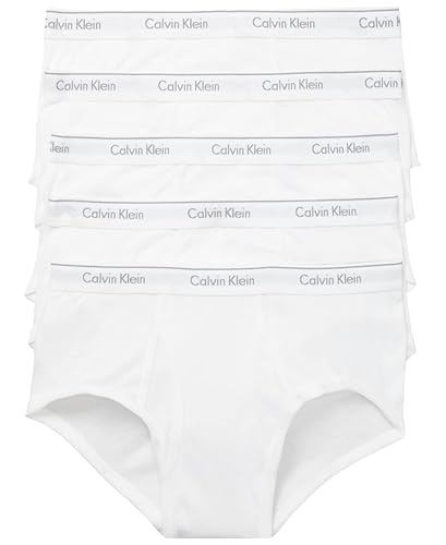 Calvin Klein Men's Cotton Classics 5-Pack Brief - Medium - 5 White