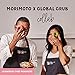 Global Grub DIY Morimoto Mochi Donut Kit - Includes Mochi Donut Mold, Reusable Piping Bag, Sweet Rice Mochi Flour, Confectioners’ Sugar, Strawberry Powder, Cocoa Powder & Matcha Green Tea Powder, Step-by-Step Instructions, Master Chef Approved, Makes 18 baked donuts