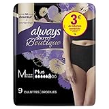  ALWAYS - Discreet Incontinence Lourde 9 Culottes Black M - Lot De 2